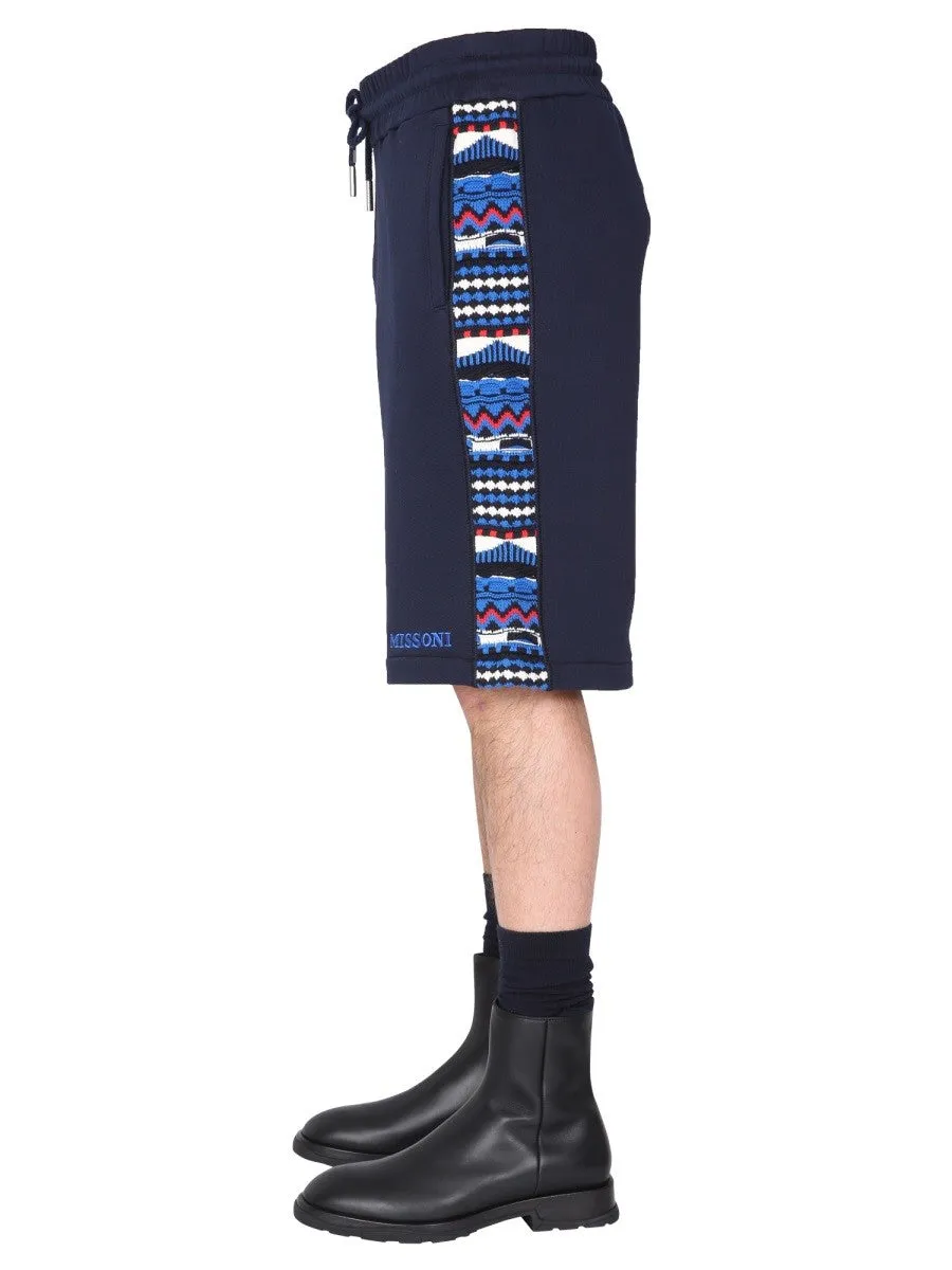 Missoni EMBROIDERED LOGO AND JACQUARD INSERT BERMUDA sold by Siebentaschen product image thumbnail 3