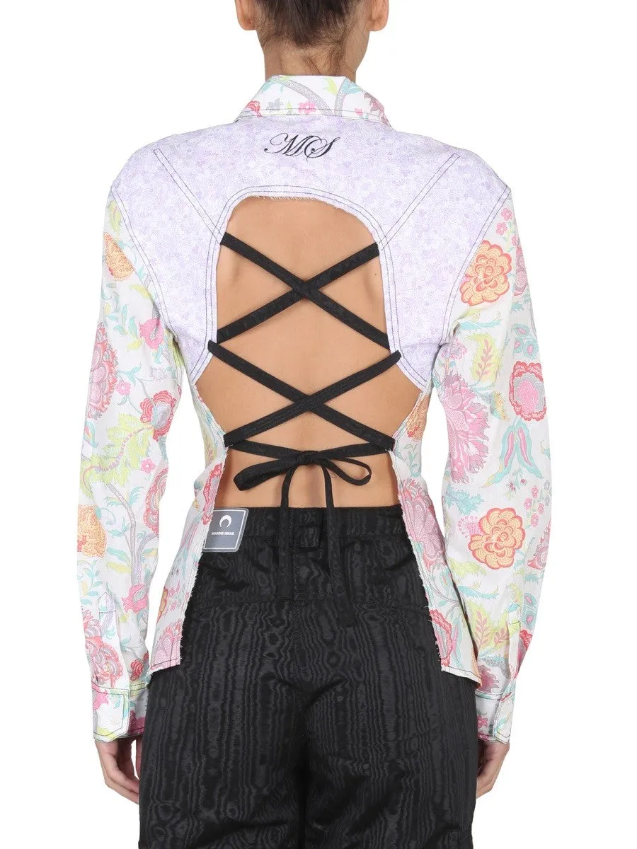 MARINE SERRE FLORAL PRINT SHIRT sold by Siebentaschen product image thumbnail 3