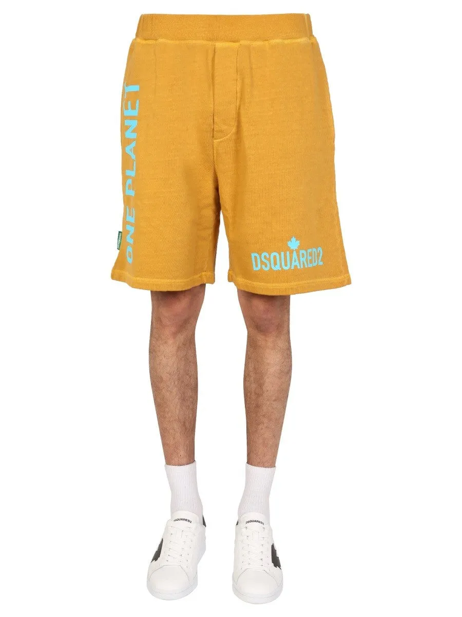 Dsquared "ONE LIFE ONE PLANET" BERMUDA SHORTS sold by Siebentaschen
