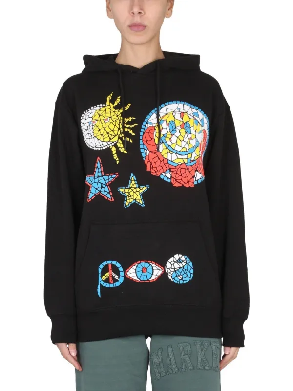 MARKET HAND DRAWN VARSITY SWEATSHIRT sold by Siebentaschen