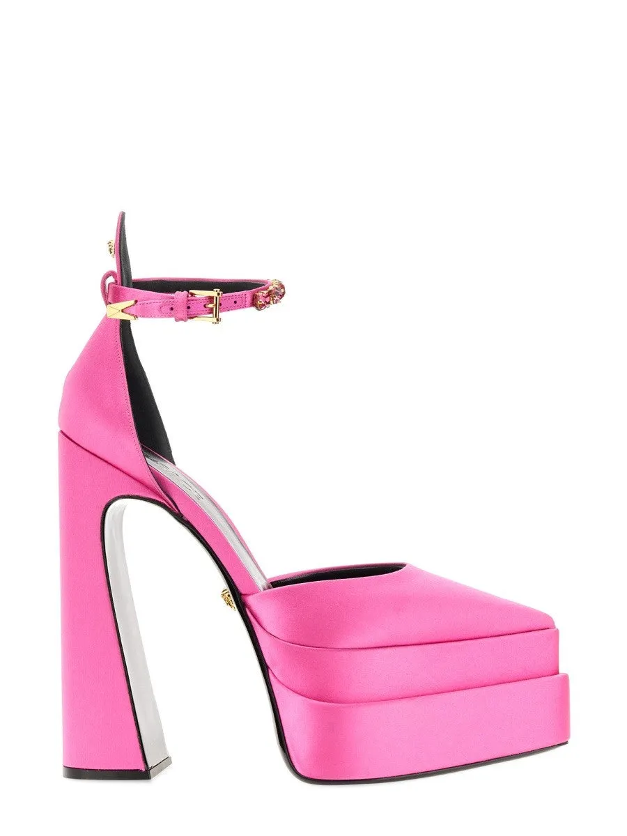 Versace AEVITAS POINTY PLATFORM PUMPS sold by Siebentaschen