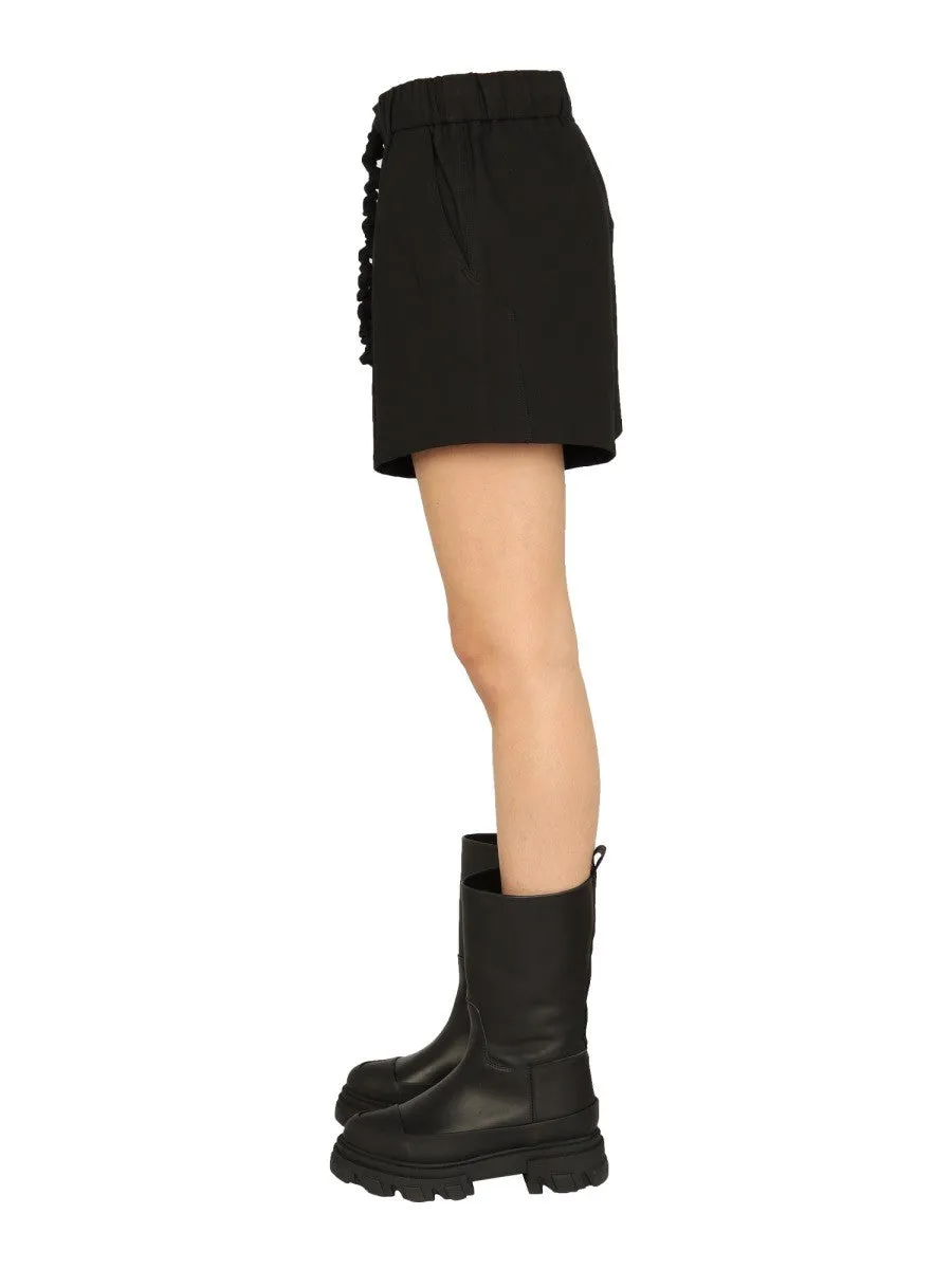 GANNI SHORTS WITH RUFFLED ELASTIC sold by Siebentaschen product image thumbnail 3