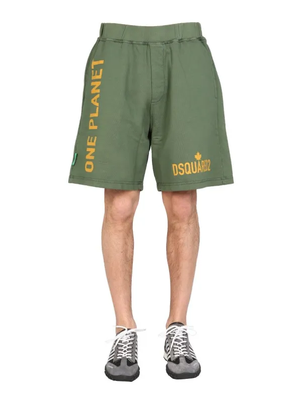 Dsquared "ONE LIFE ONE PLANET" BERMUDA SHORTS sold by Siebentaschen