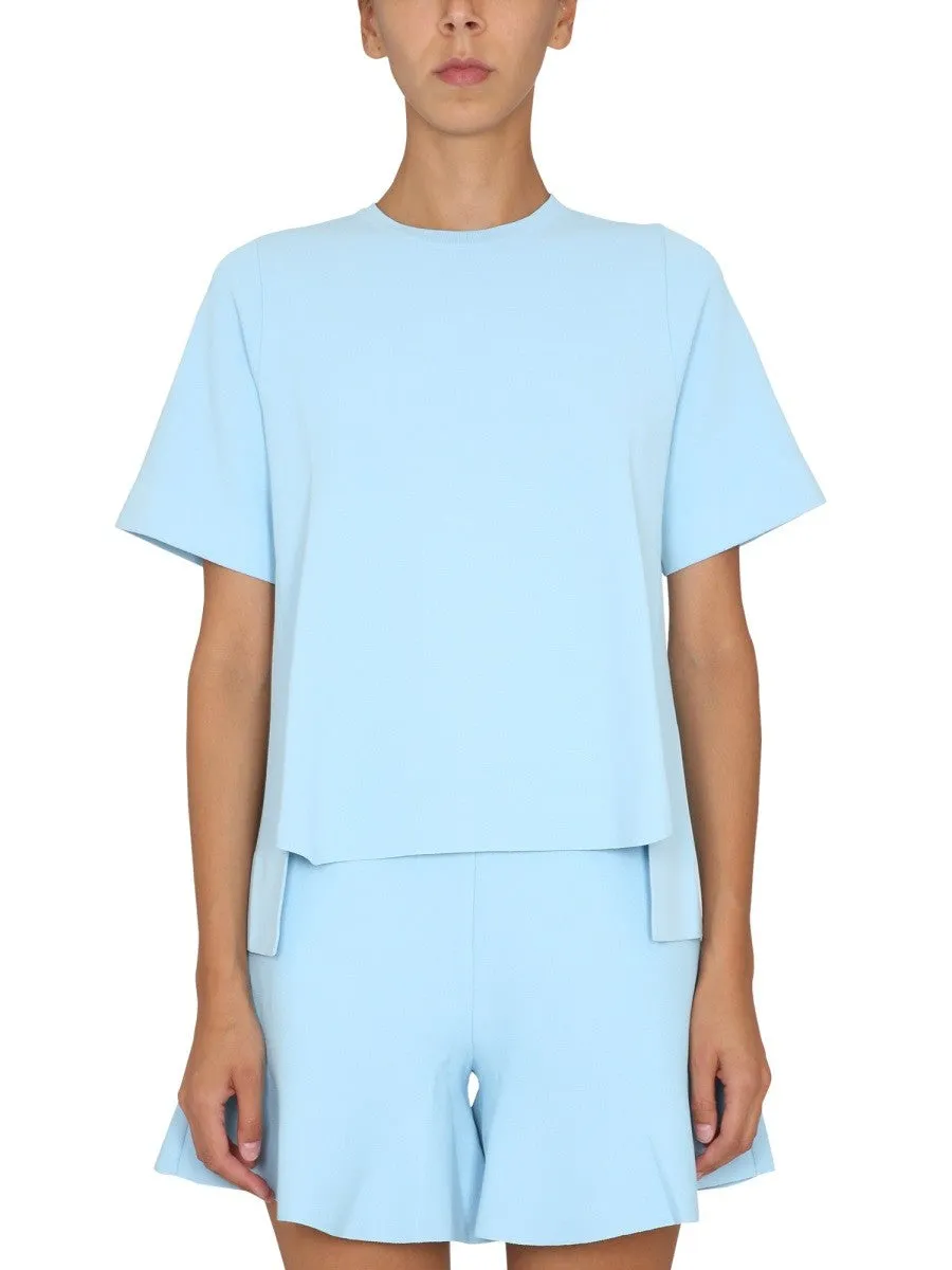 stella mccartney T-SHIRT WITH ASYMMETRICAL HEMLINE sold by Siebentaschen