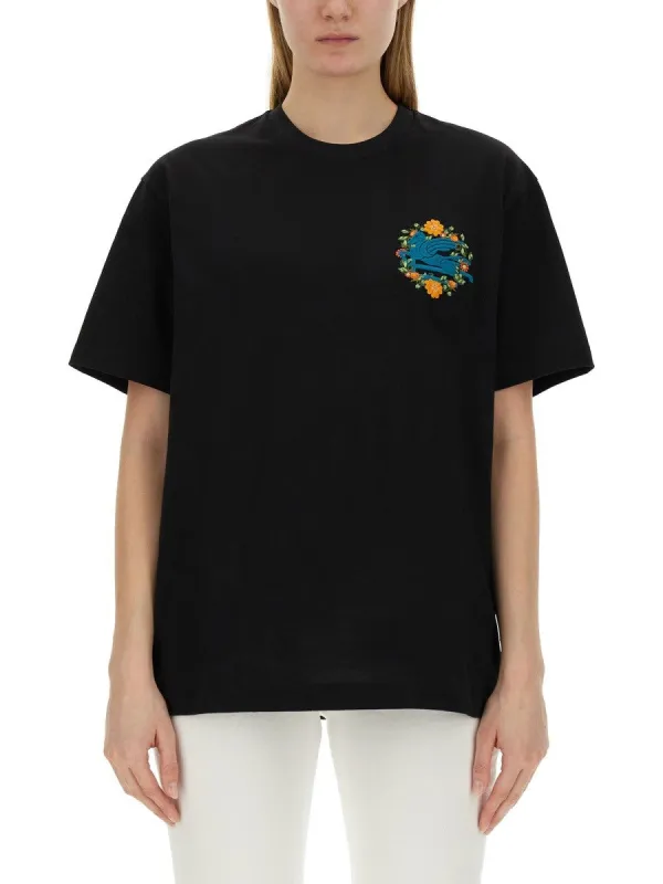 Etro T-SHIRT WITH PEGASUS EMBROIDERY sold by Siebentaschen