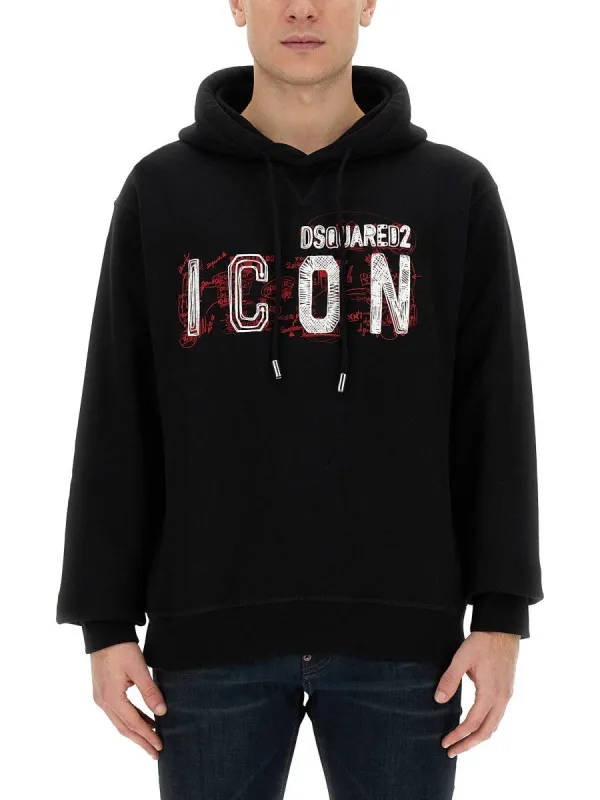 Dsquared "ICON" SCRIBBLE COOL FIT SWEATSHIRT sold by Siebentaschen