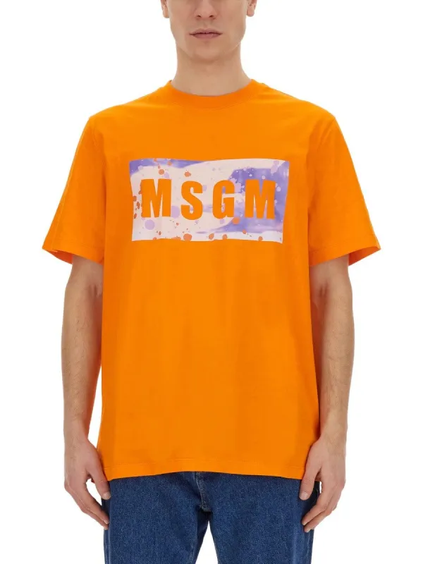 msgm T-SHIRT WITH LOGO sold by Siebentaschen