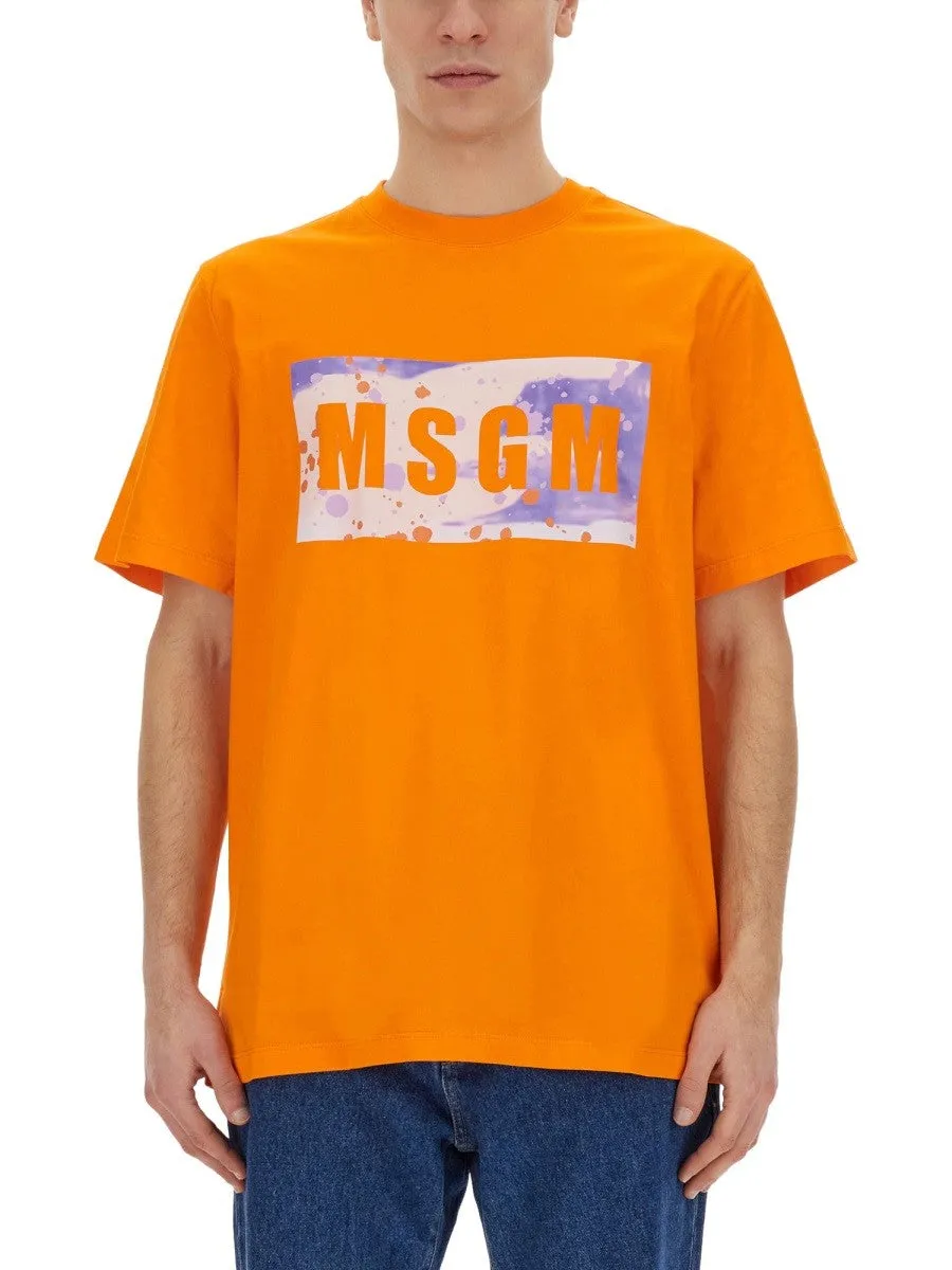 msgm T-SHIRT WITH LOGO sold by Siebentaschen