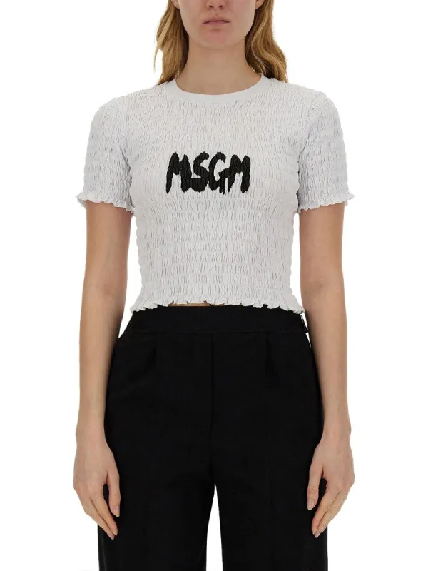 msgm T-SHIRT WITH LOGO sold by Siebentaschen