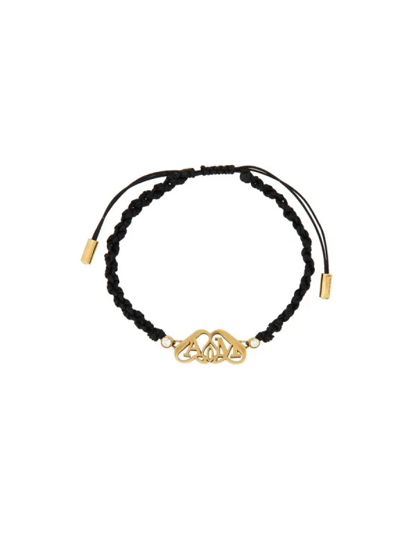 Alexander Mcqueen FRIENDSHIP BRACELET WITH "SEAL" LOGO made by Alexander McQueen