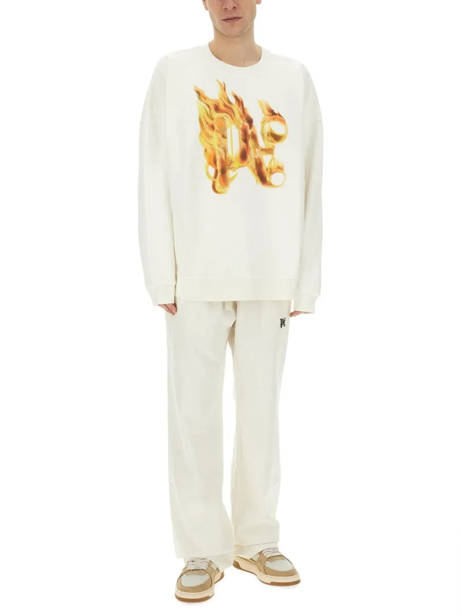 Palm Angels "BURNING MONOGRAM" PRINT SWEATSHIRT sold by Siebentaschen product image thumbnail 2