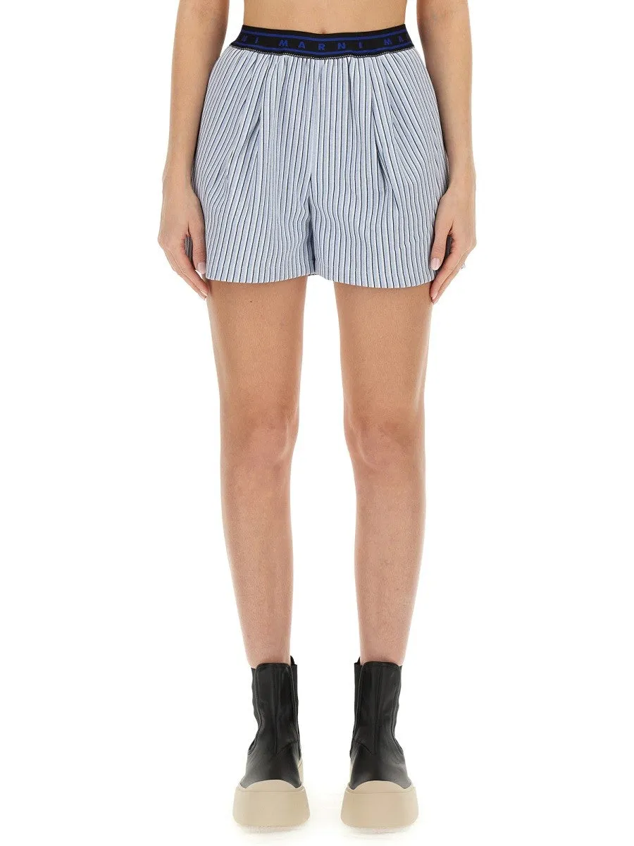 Marni BERMUDA SHORTS WITH STRIPE PATTERN sold by Siebentaschen