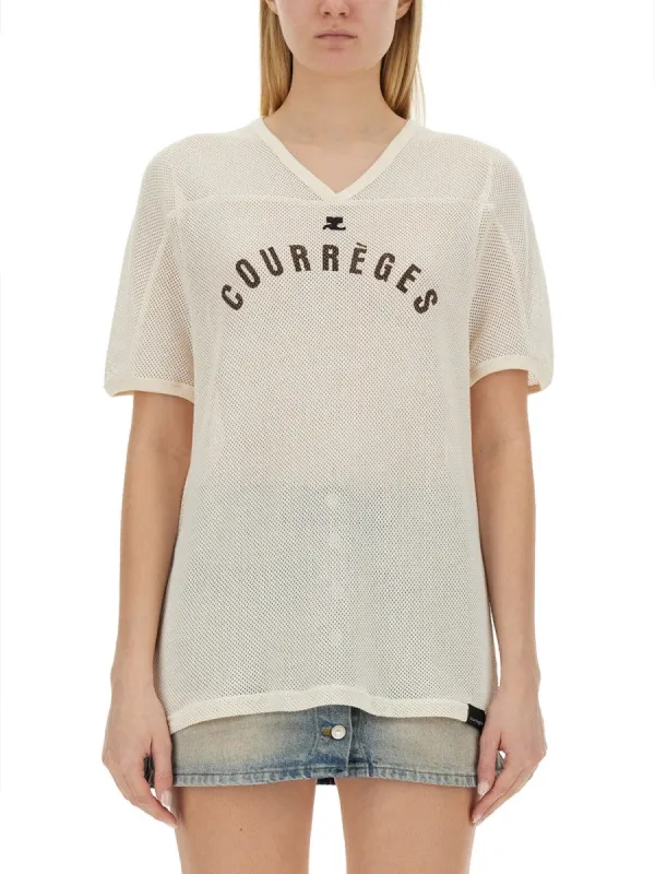 COURREGES T-SHIRT WITH LOGO sold by Siebentaschen