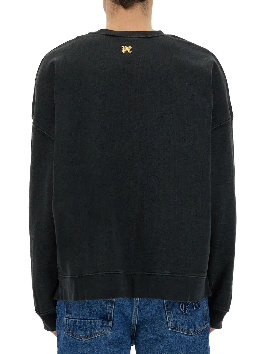 Palm Angels "BURNING MONOGRAM" PRINT SWEATSHIRT sold by Siebentaschen product image thumbnail 3