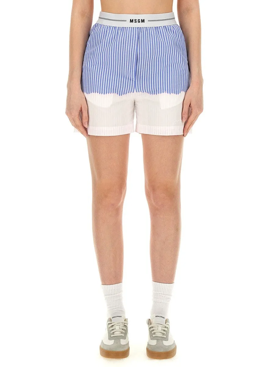 msgm SHORTS WITH LOGO BAND sold by Siebentaschen