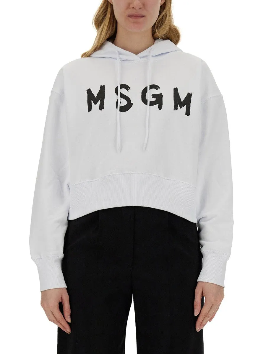 msgm SWEATSHIRT WITH LOGO sold by Siebentaschen