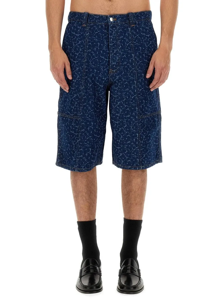 Maison Kitsune DENIM BERMUDA SHORTS sold by Siebentaschen