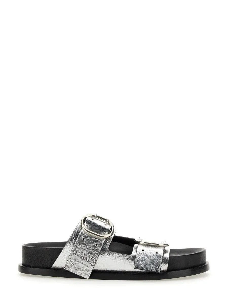 JIL SANDER LEATHER SANDAL WITH BUCKLE sold by Siebentaschen