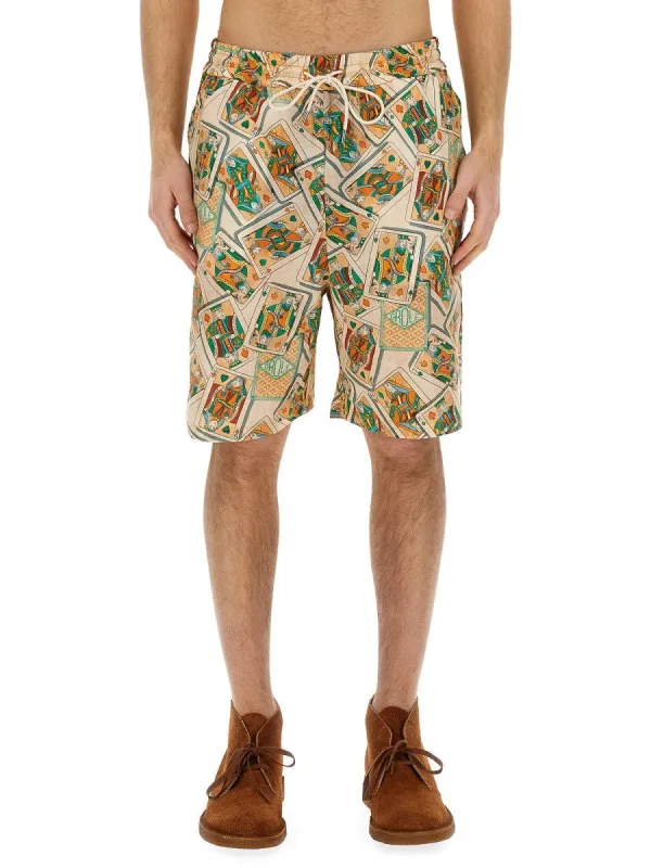 Drole De Monsieur BERMUDA SHORTS WITH PRINT sold by Siebentaschen