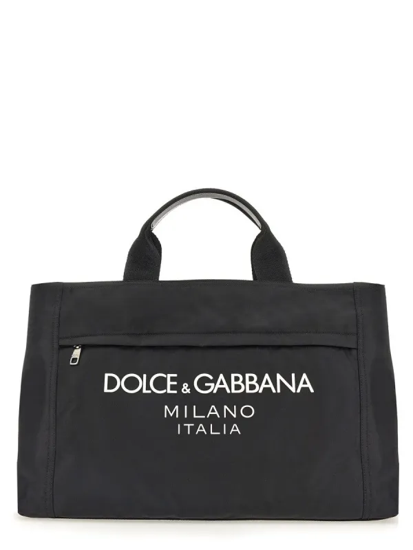 Dolce & Gabbana BORSONE IN NYLON CON LOGO sold by Siebentaschen