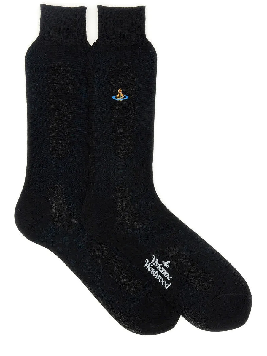 Vivienne Westwood SOCKS WITH ORB EMBROIDERY sold by Siebentaschen
