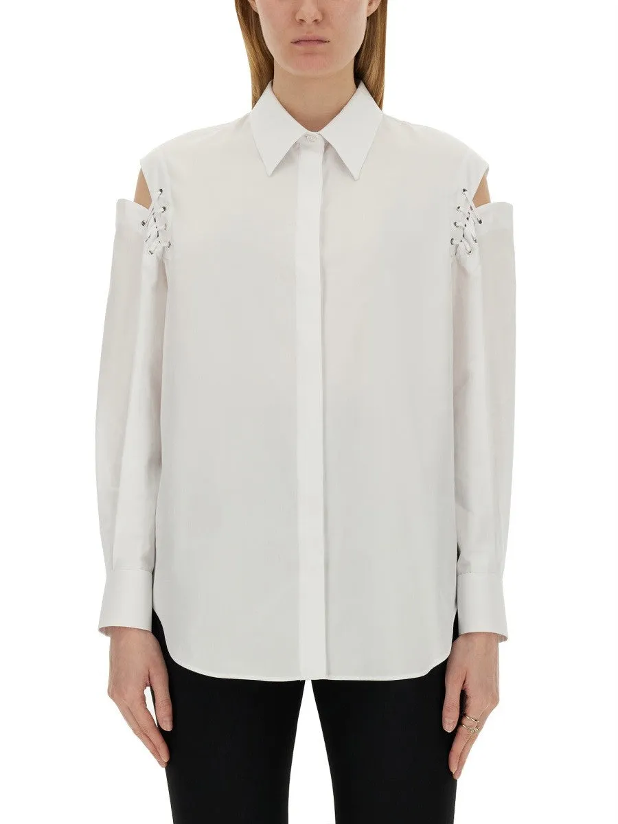 Alexander Mcqueen COCOON SHIRT WITH CUT-OUT DETAILS sold by Siebentaschen