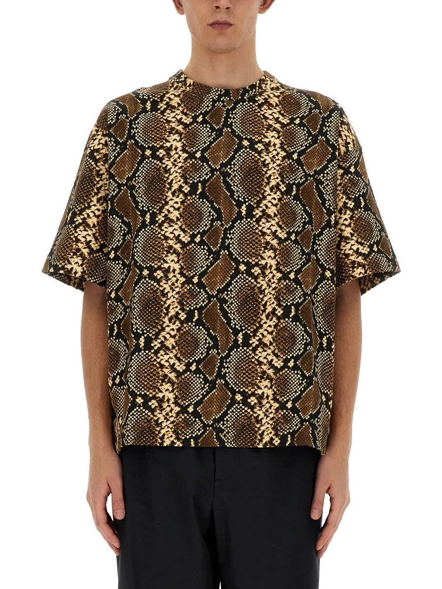 JIL SANDER T-SHIRT WITH ANIMAL PATTERN sold by Siebentaschen