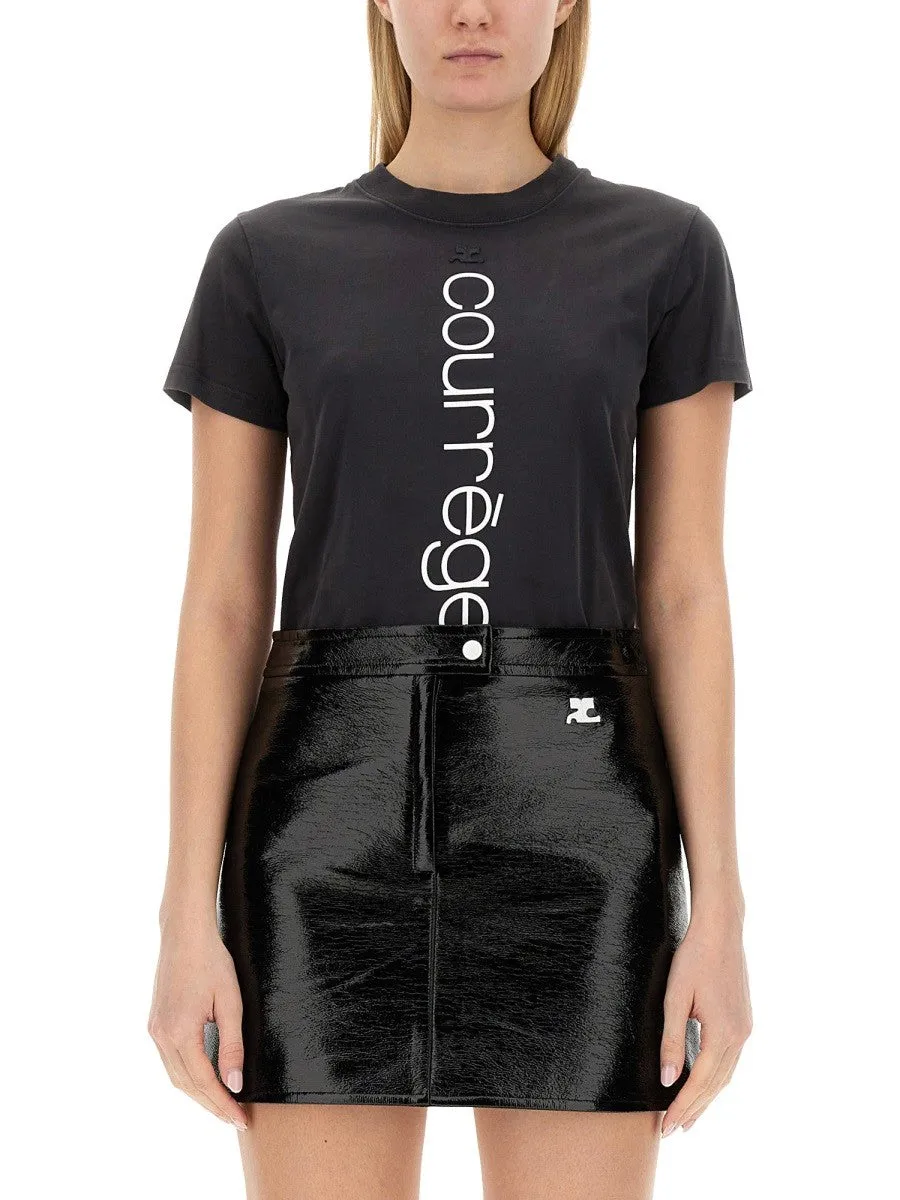 COURREGES T-SHIRT WITH LOGO sold by Siebentaschen