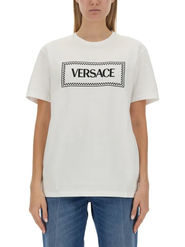 Versace T-SHIRT WITH '90S VINTAGE LOGO sold by Siebentaschen