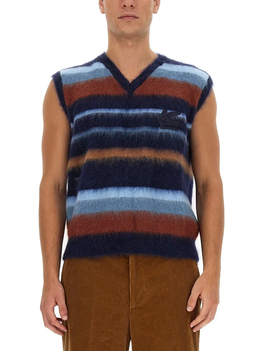 Etro VEST WITH STRIPE PATTERN sold by Siebentaschen