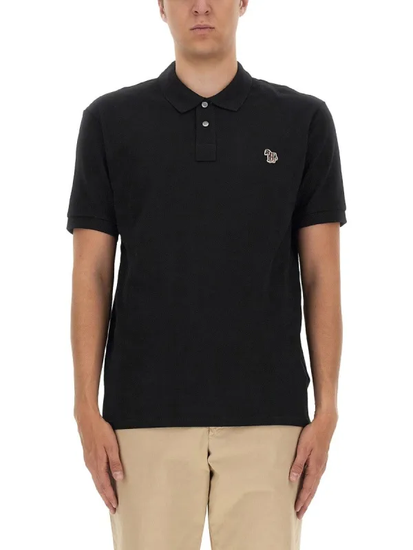 PS BY PAUL SMITH POLO SHIRT WITH ZEBRA PATCH sold by Siebentaschen