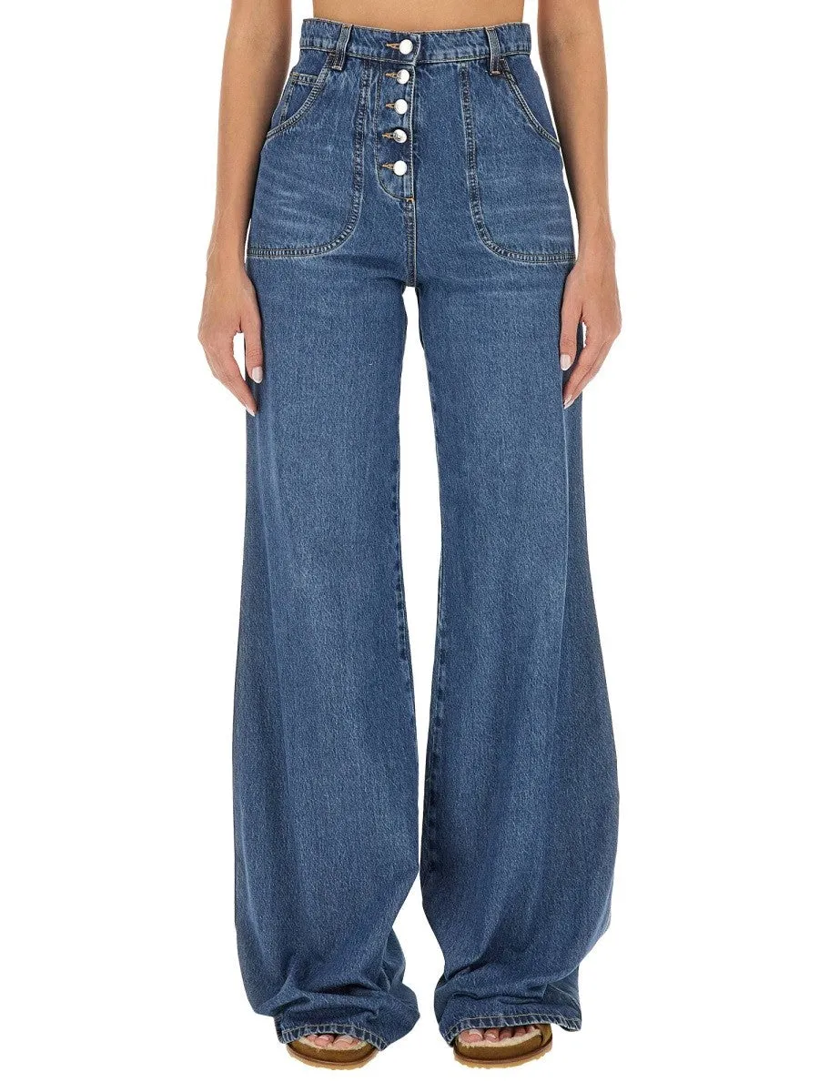Etro JEANS WITH FOLIAGE POCKETS sold by Siebentaschen