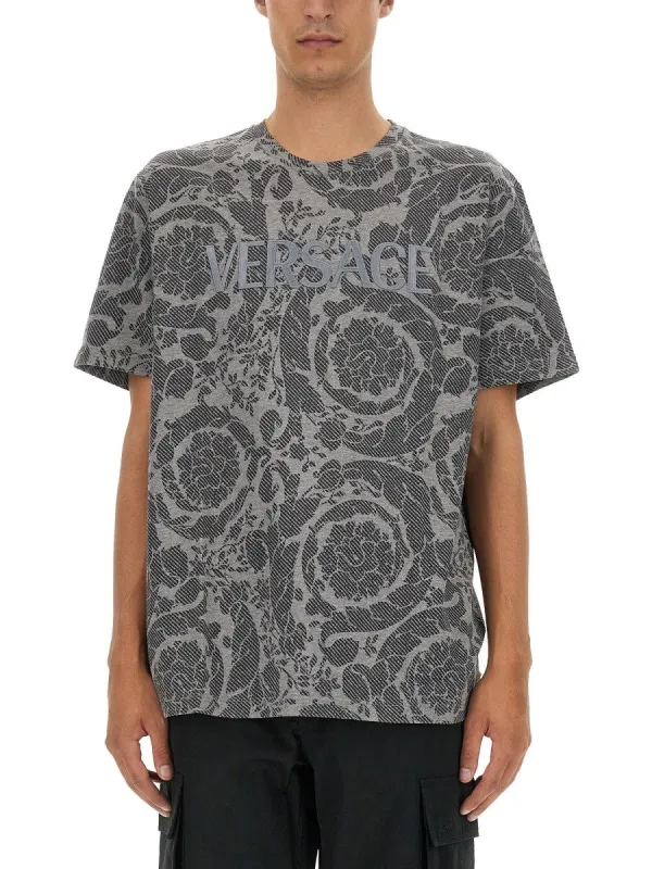 Versace SILHOUETTE BAROQUE LOGO T-SHIRT made by Versace