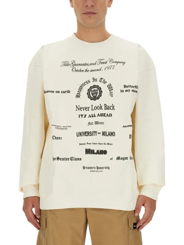 msgm SWEATSHIRT WITH LOGO sold by Siebentaschen