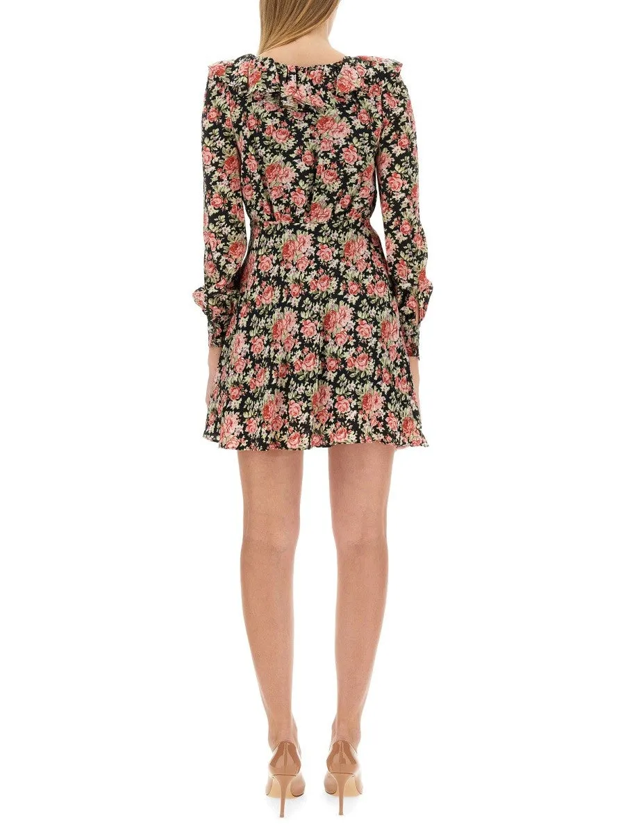 ALESSANDRA RICH FLOWER PRINT MINI DRESS sold by Siebentaschen product image thumbnail 3