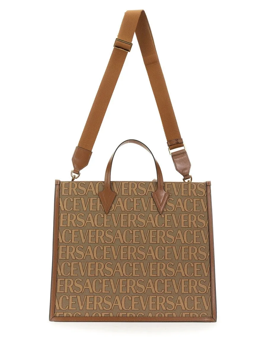 Versace SHOPPER BAG WITH ALLOVER LOGO sold by Siebentaschen
