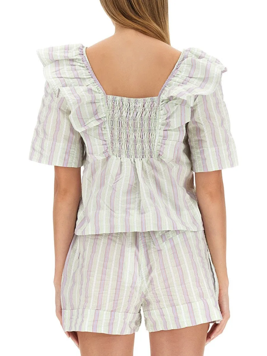GANNI RUFFLE BLOUSE sold by Siebentaschen product image thumbnail 3