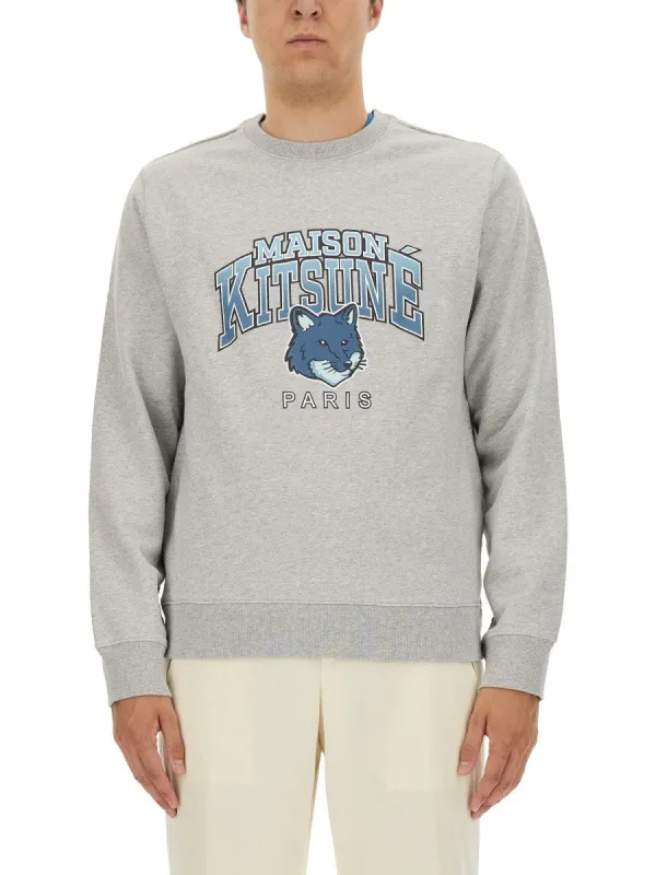 Maison Kitsune SWEATSHIRT WITH LOGO PRINT sold by Siebentaschen