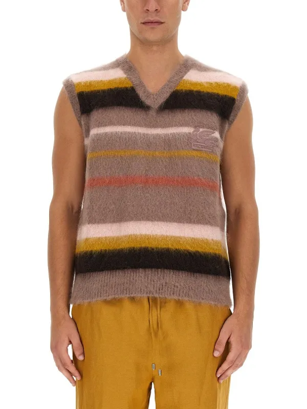 Etro VEST WITH STRIPE PATTERN sold by Siebentaschen