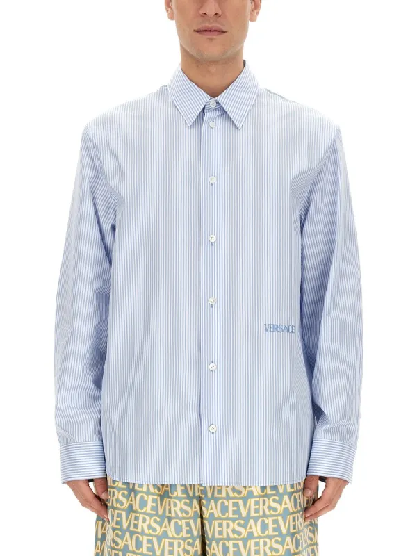 Versace SEASHELL BAROQUE STRIPED SHIRT sold by Siebentaschen