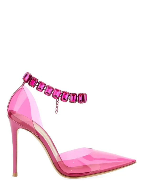 GIANVITO ROSSI SANDAL WITH CRYSTALS sold by Siebentaschen