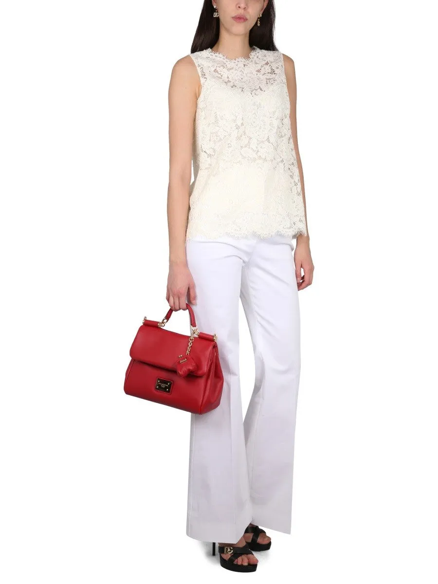 Dolce & Gabbana LOGOED STRETCH LACE TOP sold by Siebentaschen product image thumbnail 2