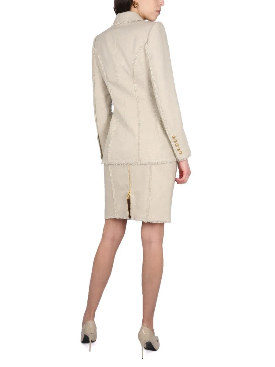 Balmain LINEN MIDI SKIRT sold by Siebentaschen product image thumbnail 2