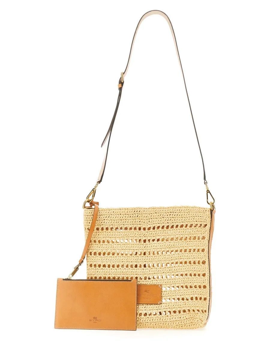 Etro PERFORATED RAFFIA SHOULDER BAG sold by Siebentaschen product image thumbnail 3