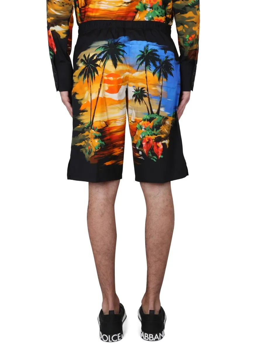 Dolce & Gabbana BERMUDA SHORTS WITH HAWAII PRINT sold by Siebentaschen product image thumbnail 4