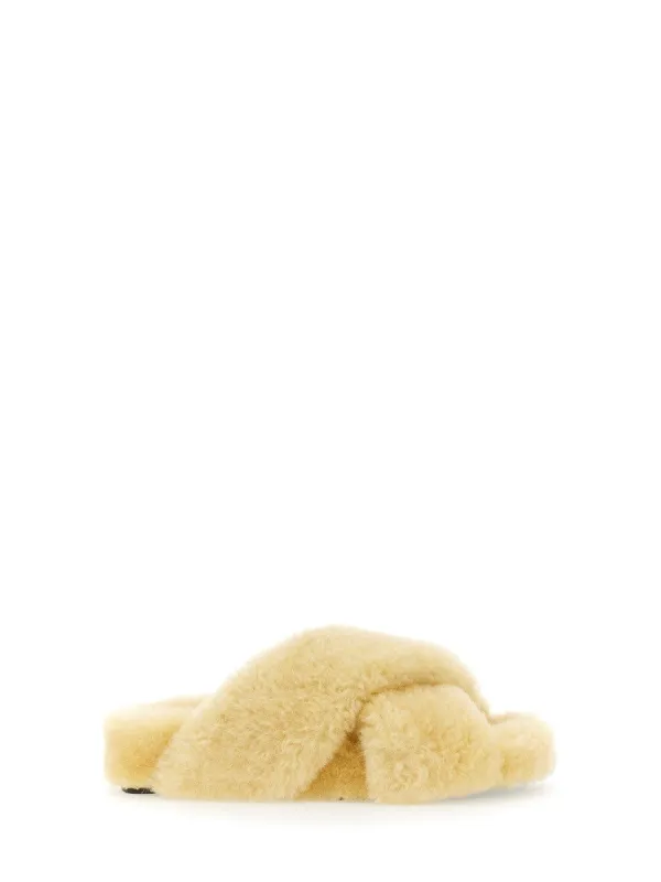 JIL SANDER SHEARLING SANDAL sold by Siebentaschen