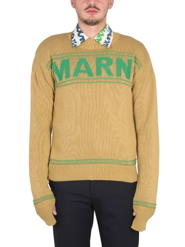Marni KNIT SWEATSHIRT WITH LOGO sold by Siebentaschen
