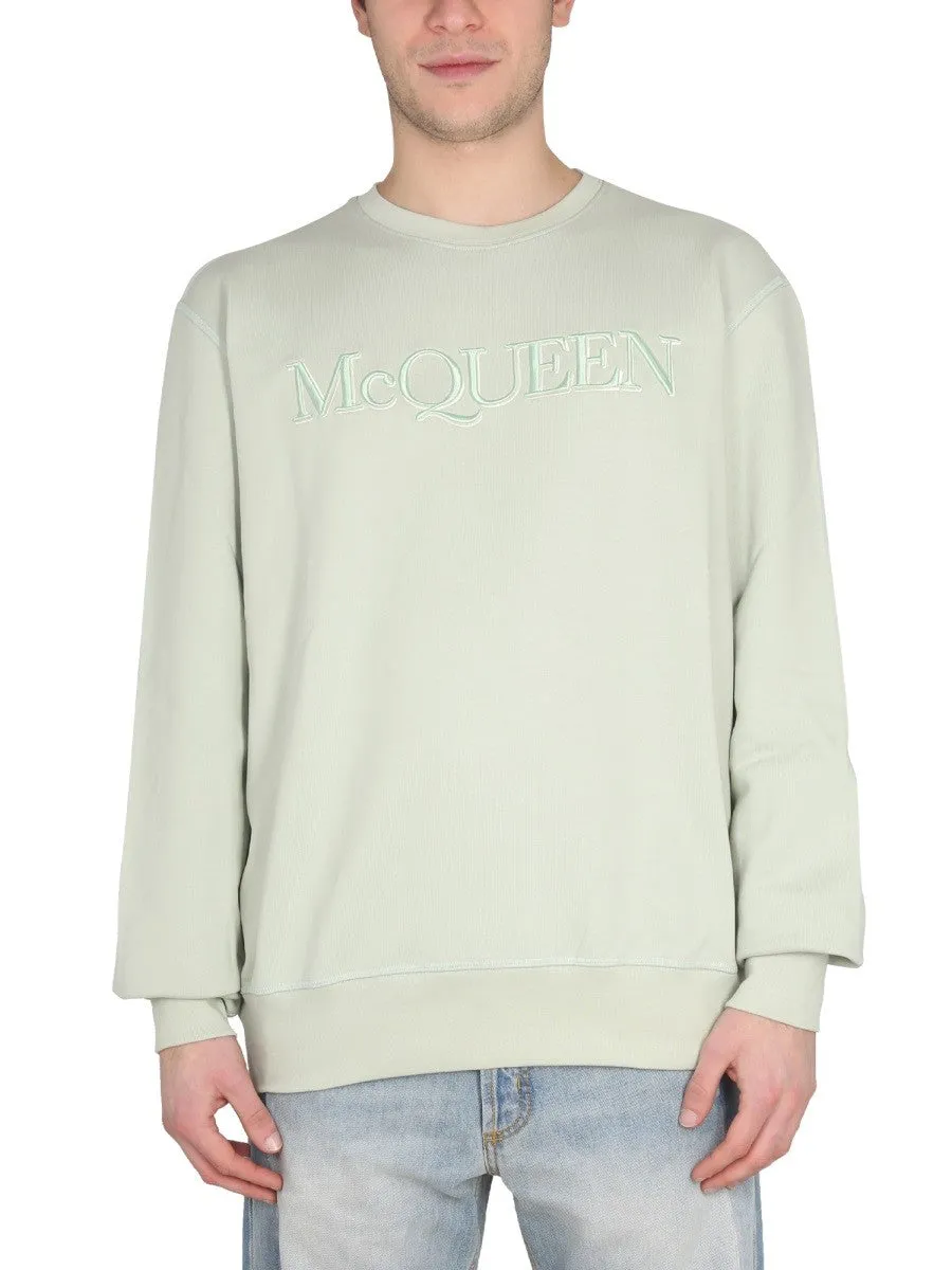 Alexander Mcqueen SWEATSHIRT WITH LOGO EMBROIDERY sold by Siebentaschen