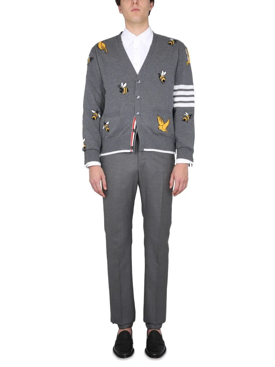 THOM BROWNE CARDIGAN WITH BIRDS AND BEES INLAYS sold by Siebentaschen product image thumbnail 2