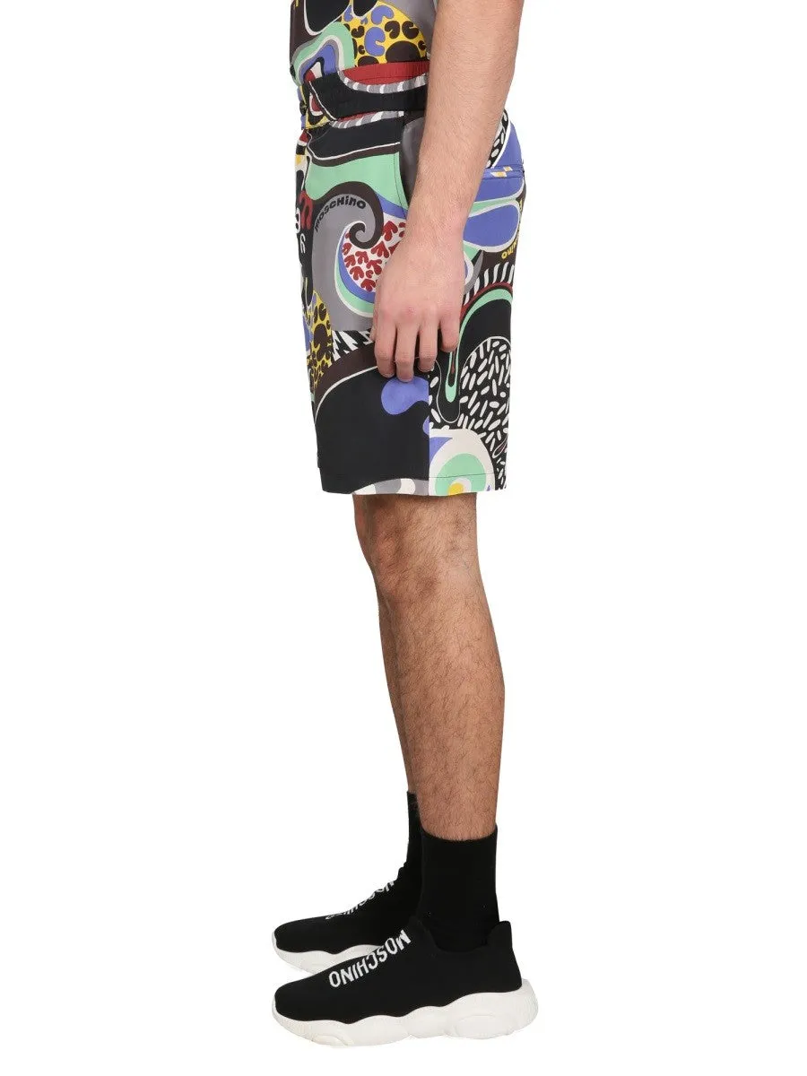 Moschino PSYCHEDELIC PRINT BERMUDA SHORTS sold by Siebentaschen product image thumbnail 3